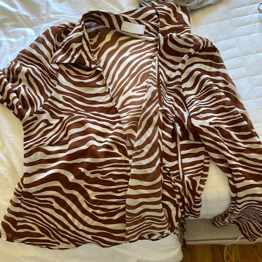 Isalis sheer striped top